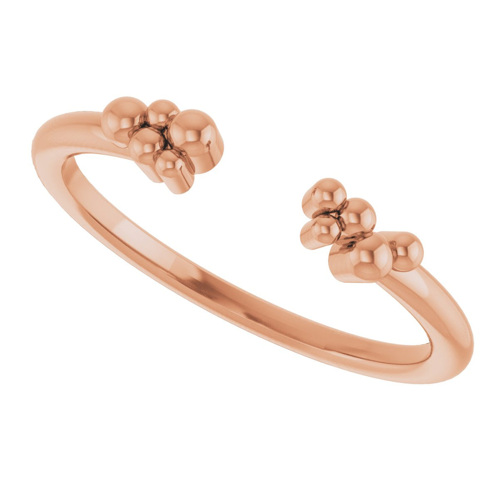Beaded Negative Space Ring