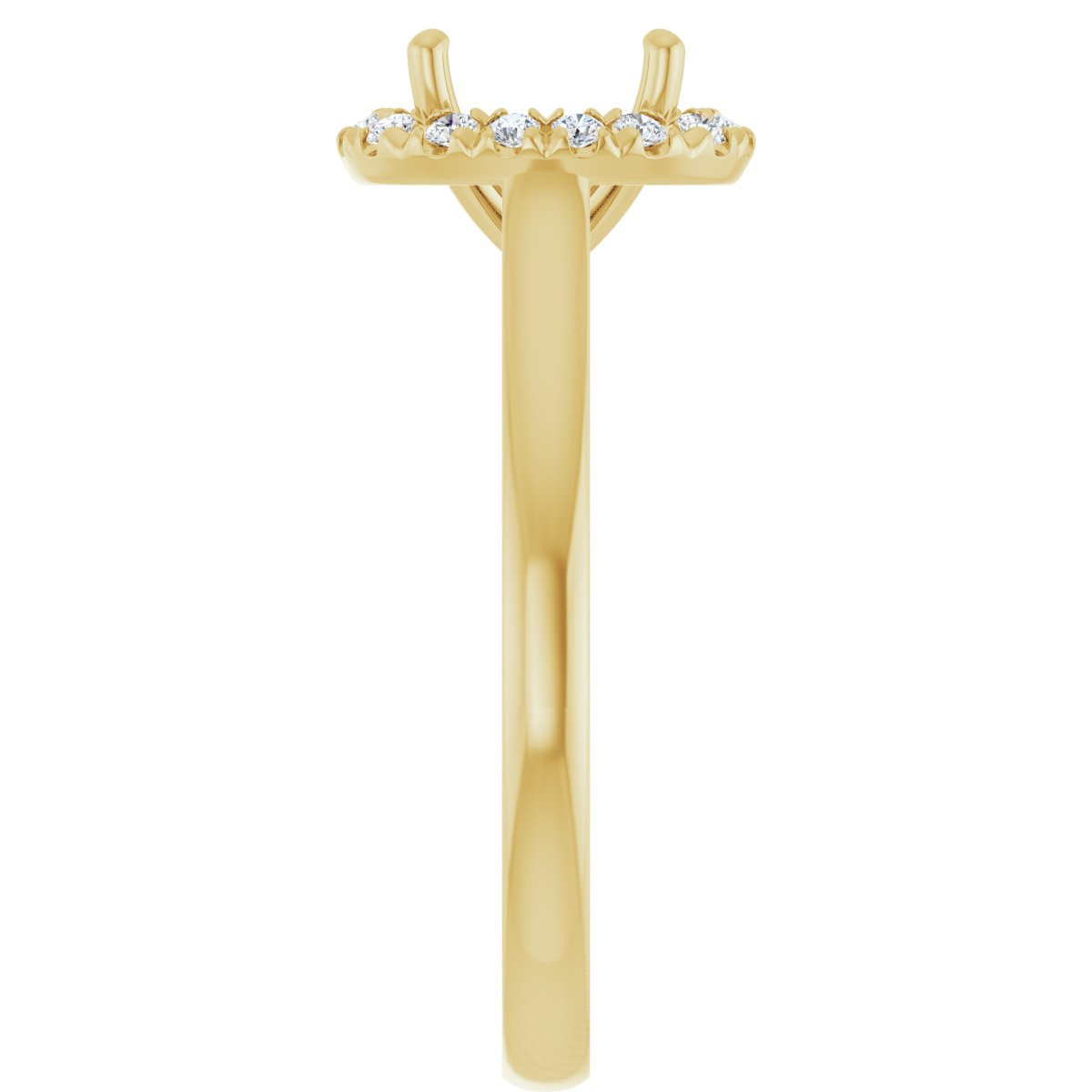 French-Set Halo-Style Engagement Ring