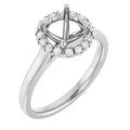 French-Set Halo-Style Engagement Ring
