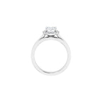 French-Set Halo-Style Engagement Ring