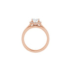 French-Set Halo-Style Engagement Ring