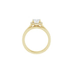 French-Set Halo-Style Engagement Ring