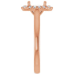 French-Set Halo-Style Engagement Ring