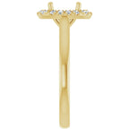 French-Set Halo-Style Engagement Ring