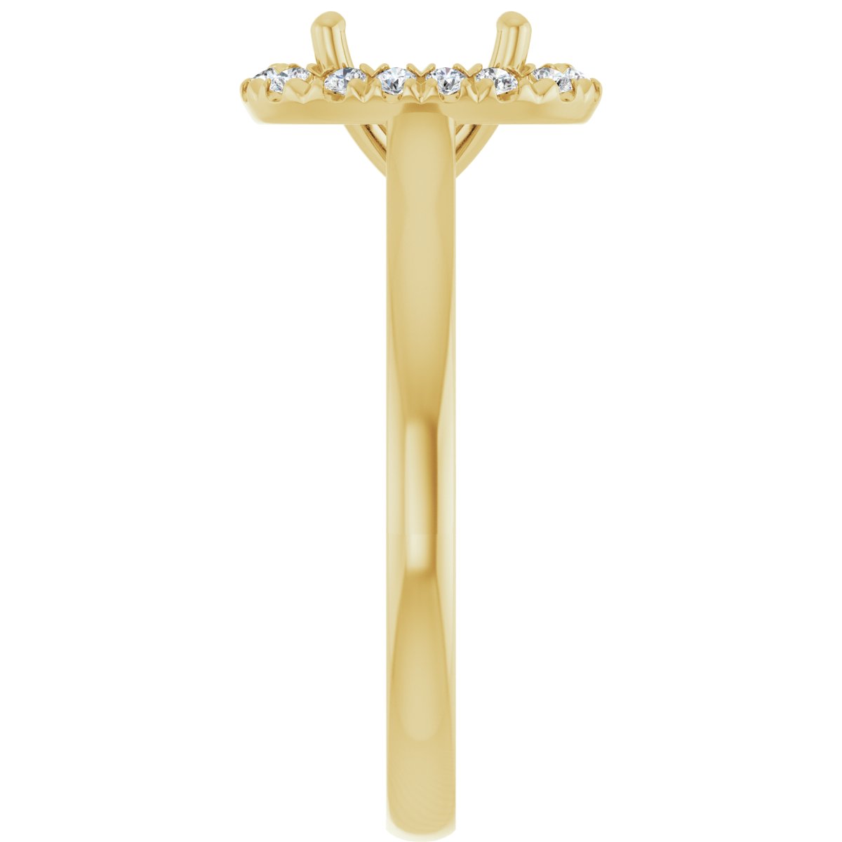 French-Set Halo-Style Engagement Ring