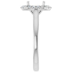 French-Set Halo-Style Engagement Ring