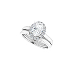 French-Set Halo-Style Engagement Ring