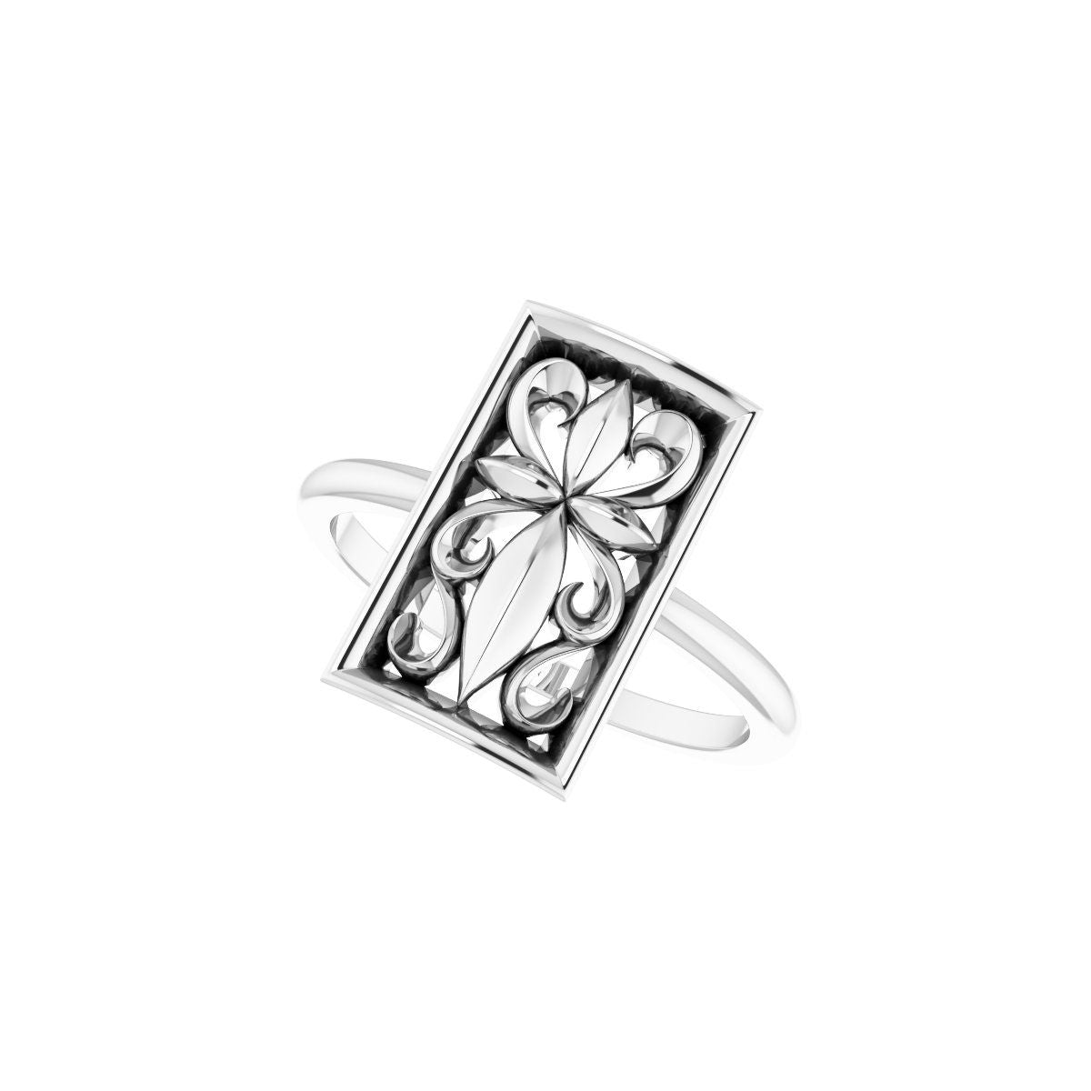 Vintage-Inspired Cross Ring