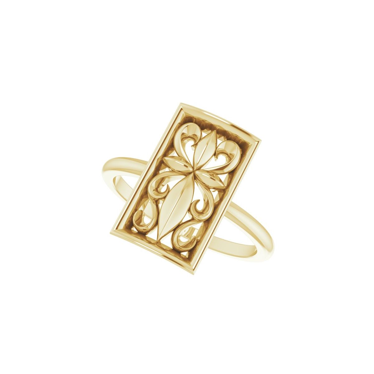 Vintage-Inspired Cross Ring