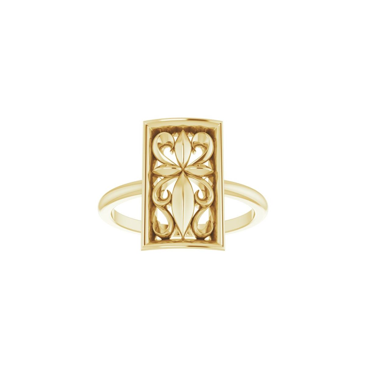 Vintage-Inspired Cross Ring