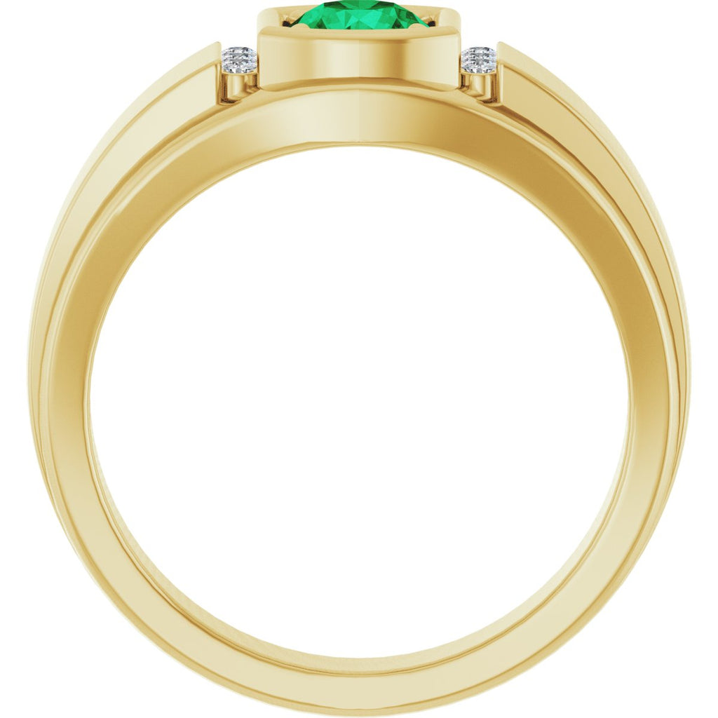 Accented Stepped-Edge Ring