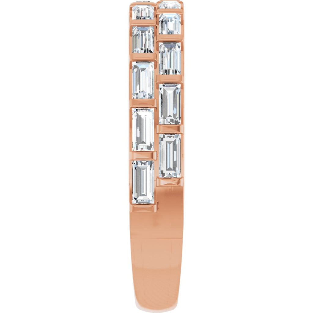 Double Row Baguette Anniversary Band