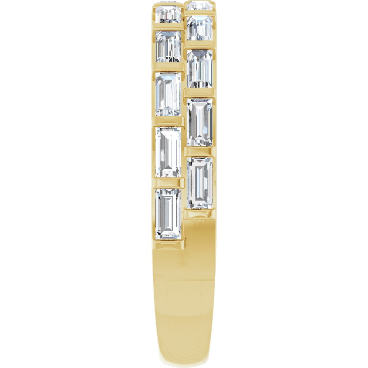 Double Row Baguette Anniversary Band