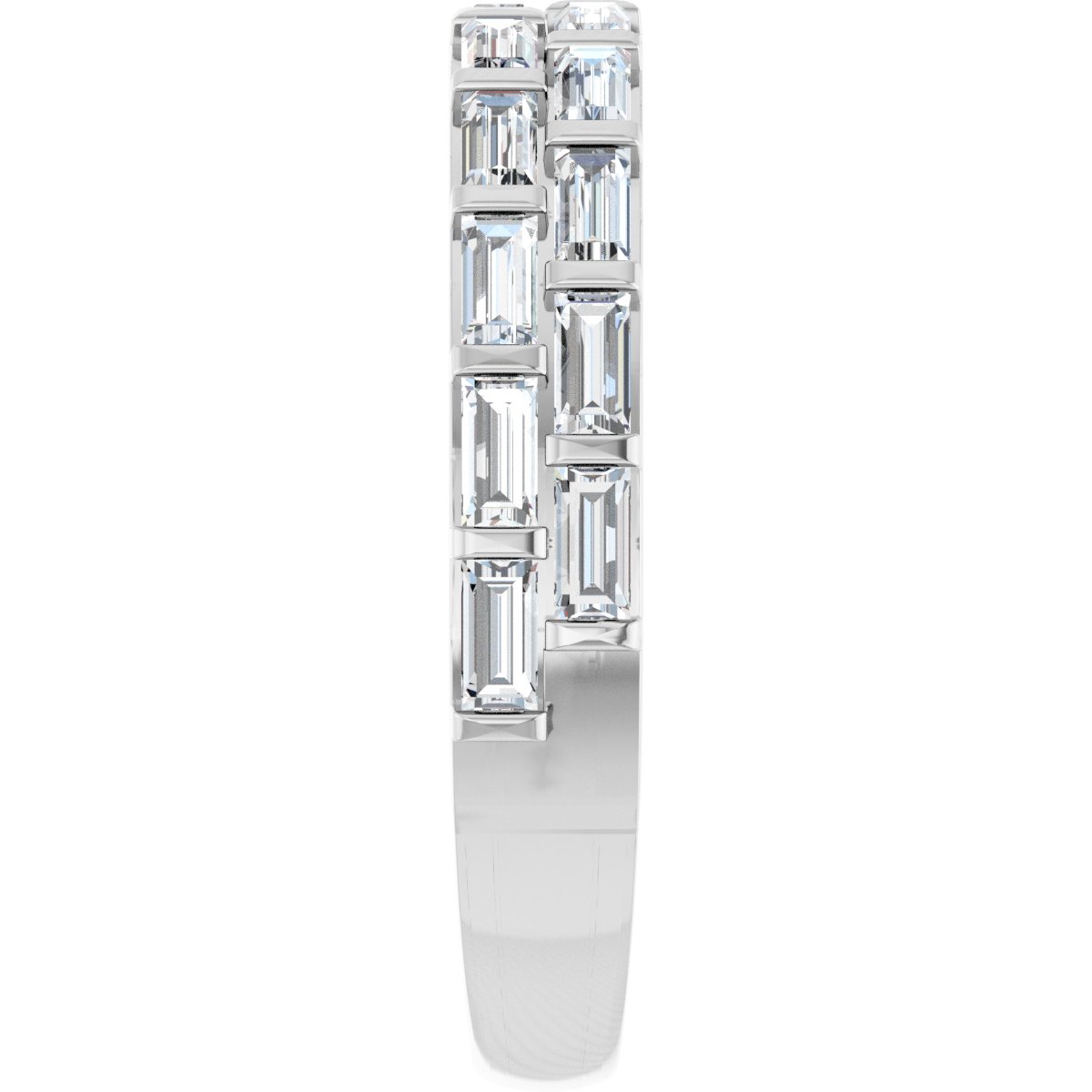 Double Row Baguette Anniversary Band