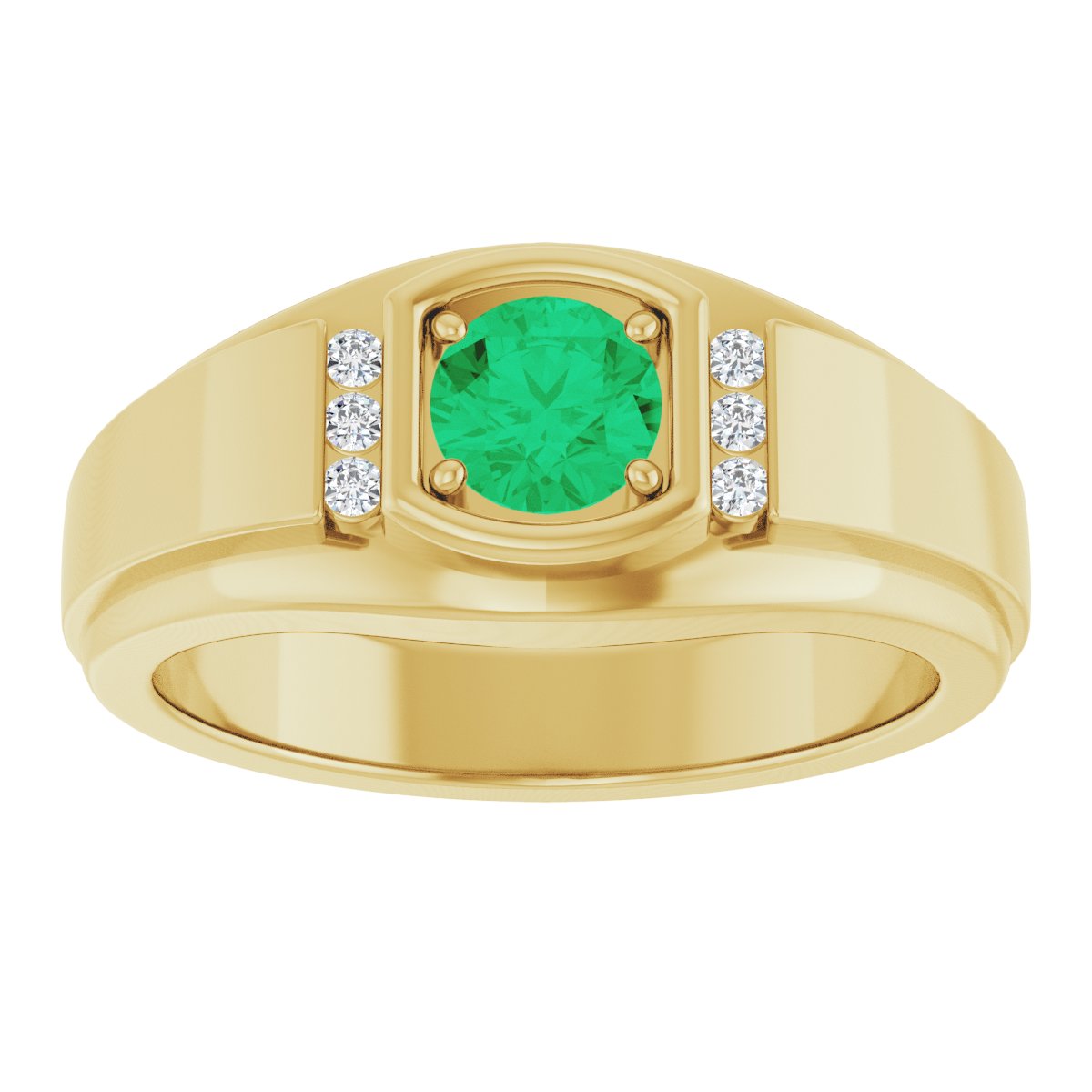 Accented Stepped-Edge Ring