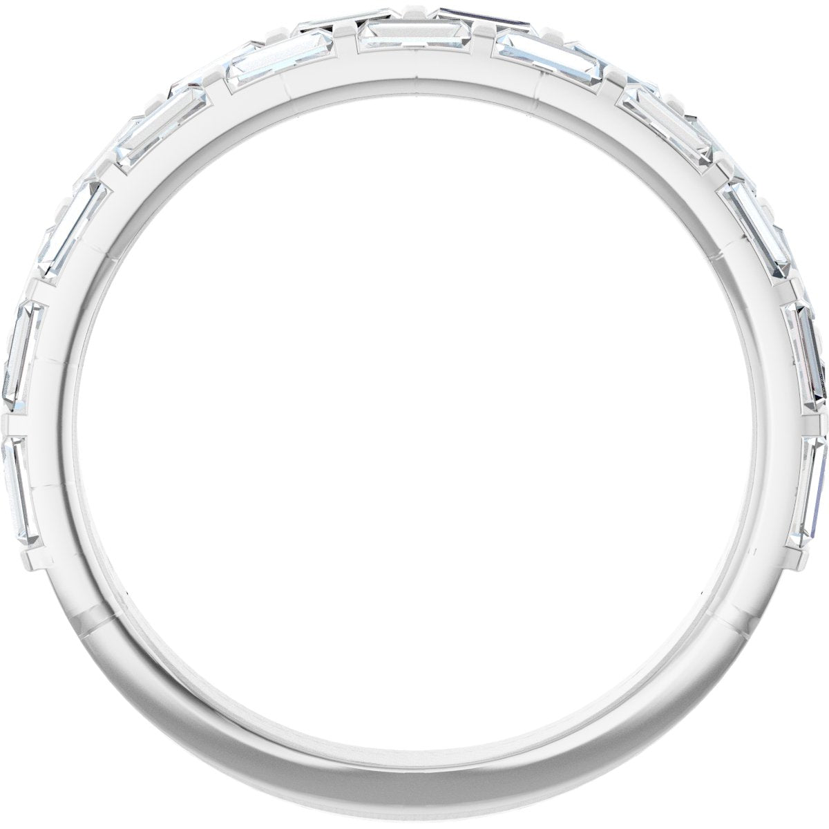 Double Row Baguette Anniversary Band