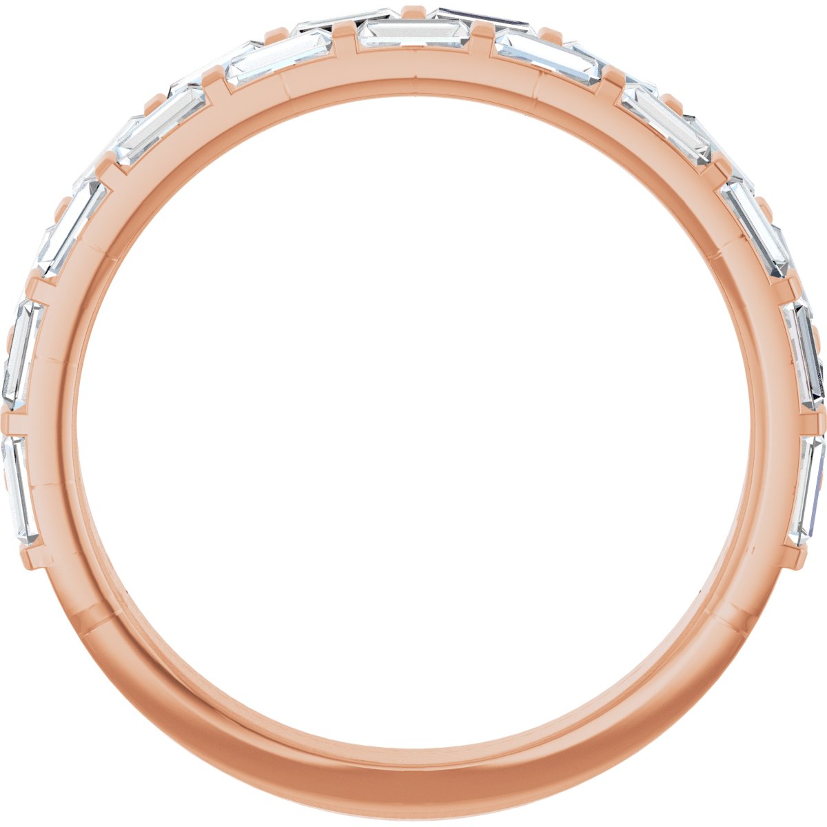Double Row Baguette Anniversary Band