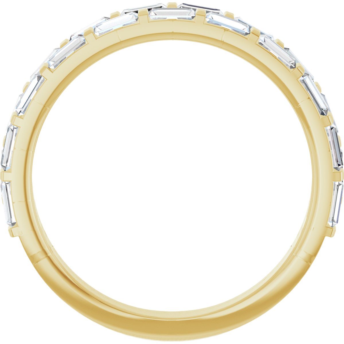 Double Row Baguette Anniversary Band