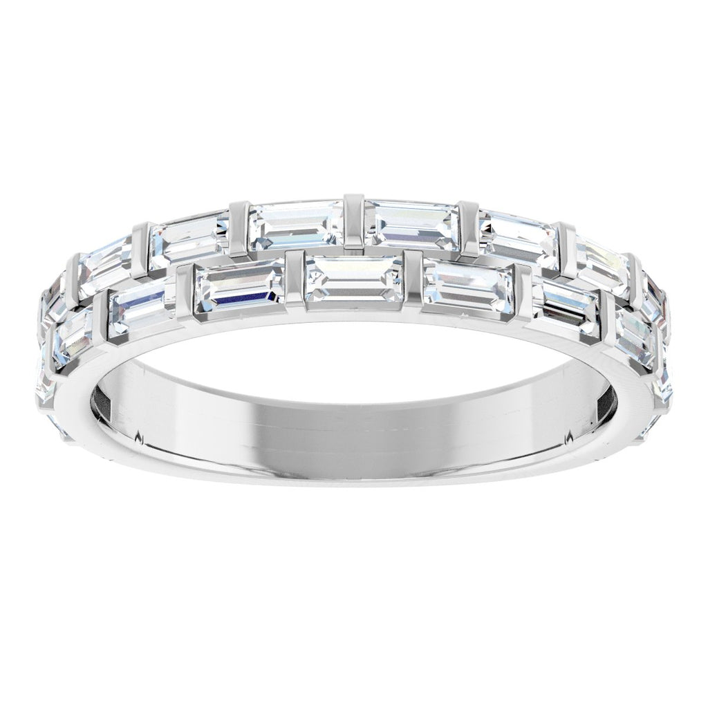 Double Row Baguette Anniversary Band