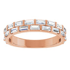 Double Row Baguette Anniversary Band