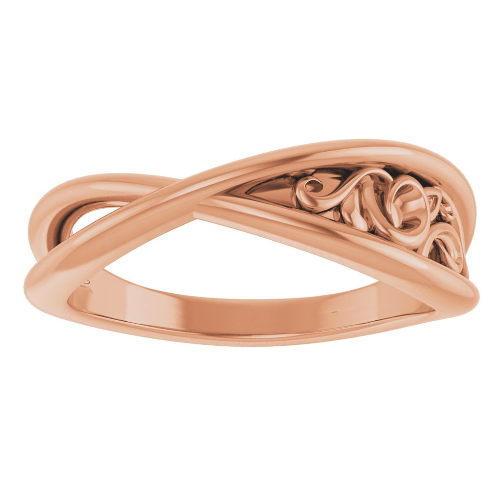 Sculptural Criss-Cross Ring