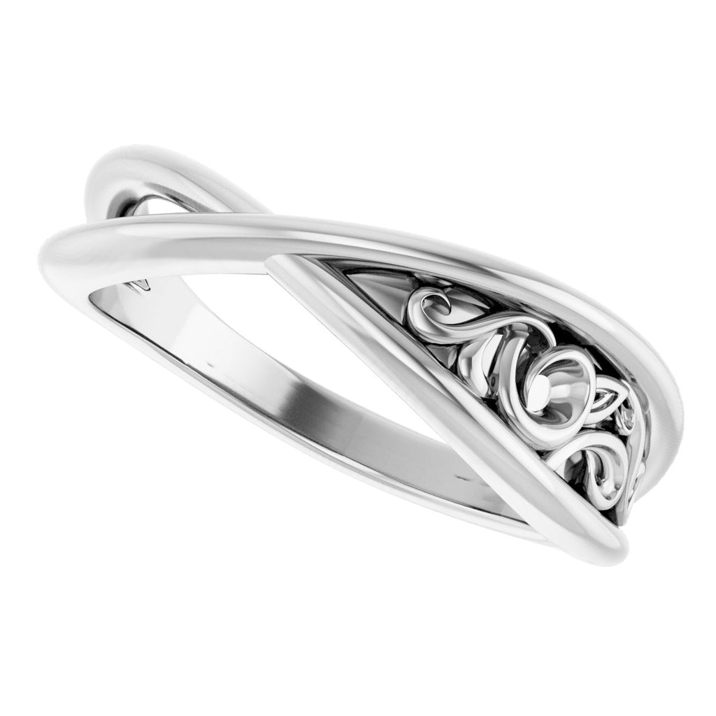 Sculptural Criss-Cross Ring