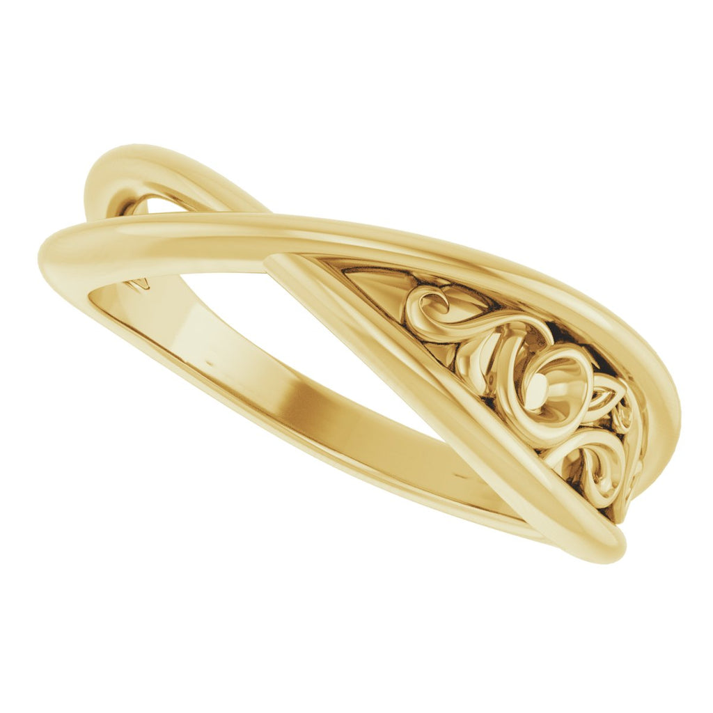 Sculptural Criss-Cross Ring