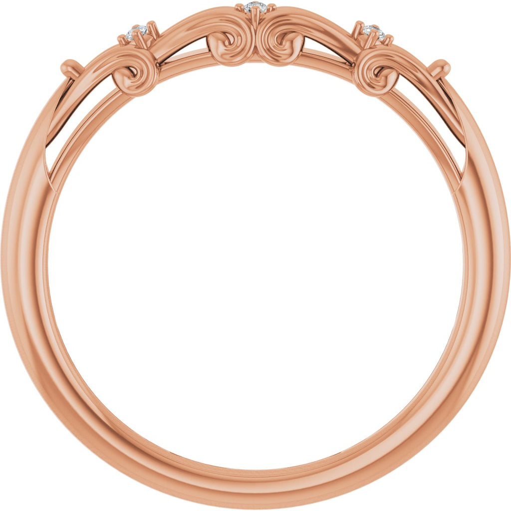 Accented Sculptural Engagement Ring or Band