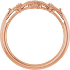 Accented Sculptural Engagement Ring or Band