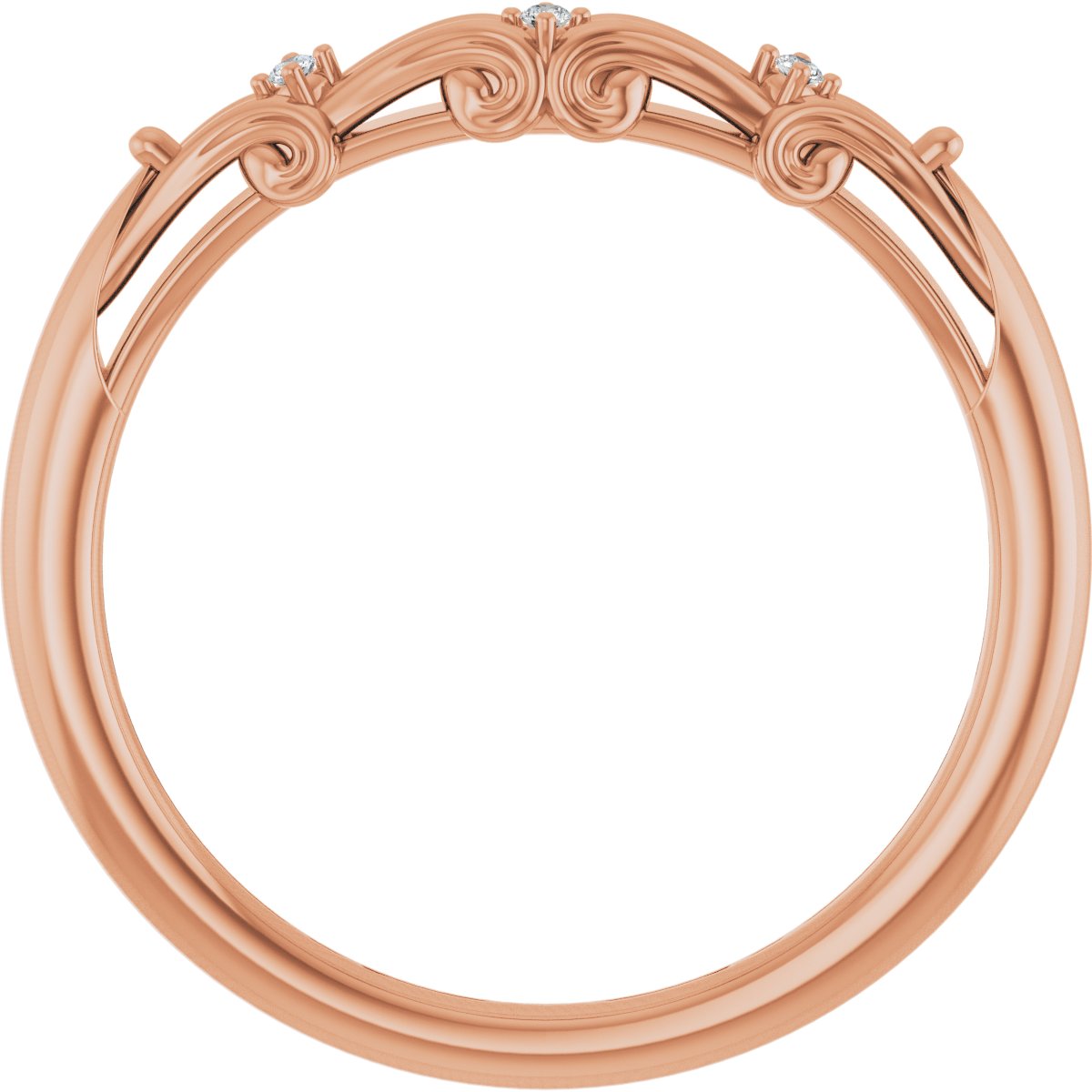 Accented Sculptural Engagement Ring or Band