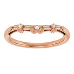 Accented Sculptural Engagement Ring or Band