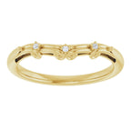 Accented Sculptural Engagement Ring or Band