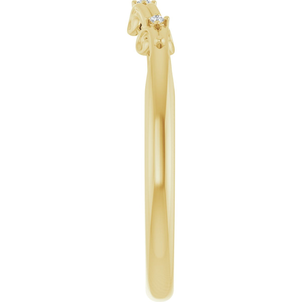 Accented Sculptural Engagement Ring or Band