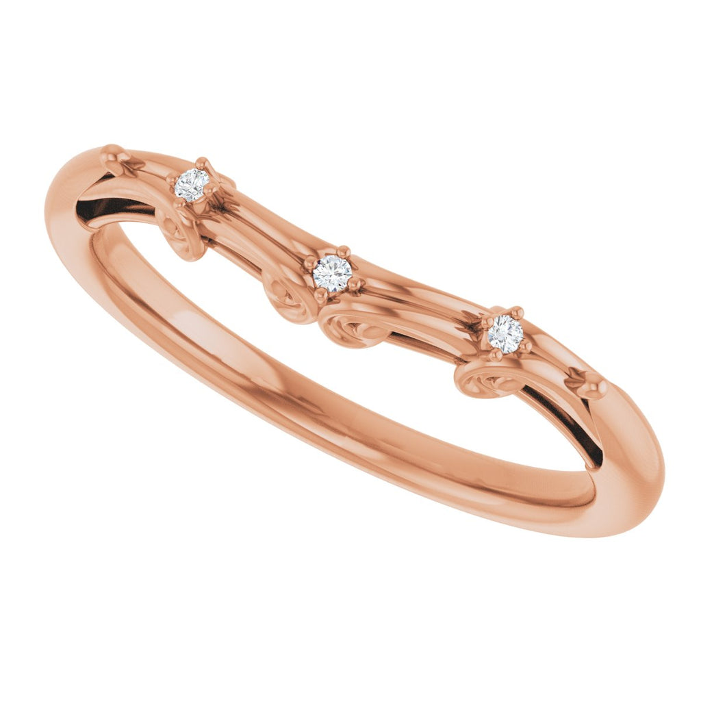 Accented Sculptural Engagement Ring or Band