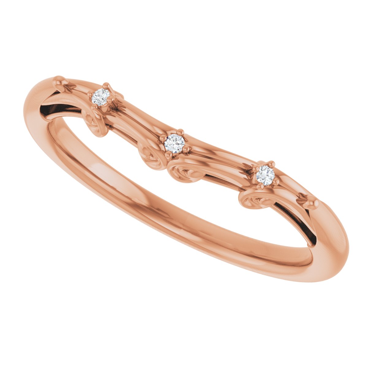 Accented Sculptural Engagement Ring or Band