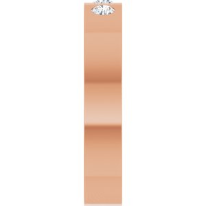 Gypsy-Set Three-Stone Comfort-Fit Flat Band