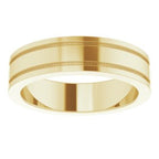 Milgrain Grooved Comfort-Fit Flat Band