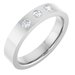 Gypsy-Set Three-Stone Comfort-Fit Flat Band