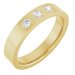 Gypsy-Set Three-Stone Comfort-Fit Flat Band