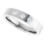 Gypsy-Set Three-Stone Comfort-Fit Flat Band