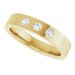 Gypsy-Set Three-Stone Comfort-Fit Flat Band