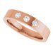 Gypsy-Set Three-Stone Comfort-Fit Flat Band