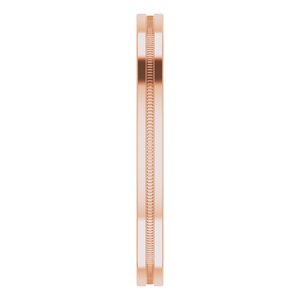 Milgrain Grooved Comfort-Fit Flat Band