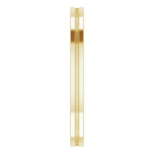 Milgrain Grooved Comfort-Fit Flat Band