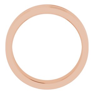 Milgrain Grooved Comfort-Fit Flat Band