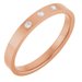 Gypsy-Set Three-Stone Comfort-Fit Flat Band