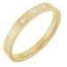 Gypsy-Set Three-Stone Comfort-Fit Flat Band