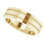 Milgrain Grooved Comfort-Fit Flat Band