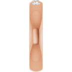 Three-Stone Comfort-Fit Half Round Band