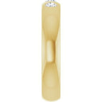Three-Stone Comfort-Fit Half Round Band